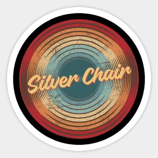 silver chair vintage circle Sticker